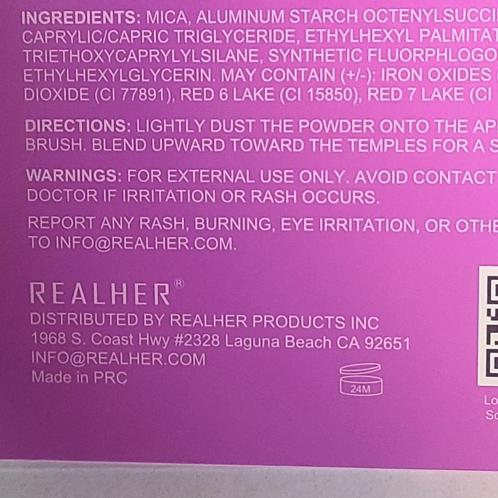 REALHER You Are Brilliant Pro Blush Palette - 6 Colors NIB Sealed RV $36